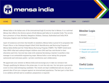 Tablet Screenshot of mensaindia.org